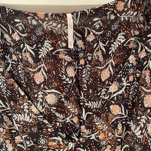 Free People Ruffle Long Sleeve Top (Floral)